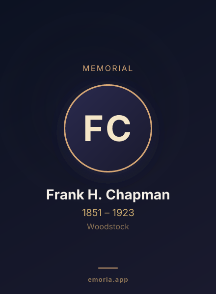 Memorial portrait of Frank H. Chapman