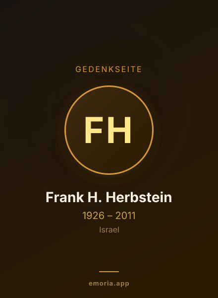 Gedenkportrait von Frank H. Herbstein