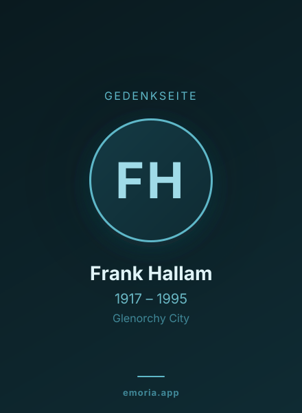 Gedenkportrait von Frank Hallam