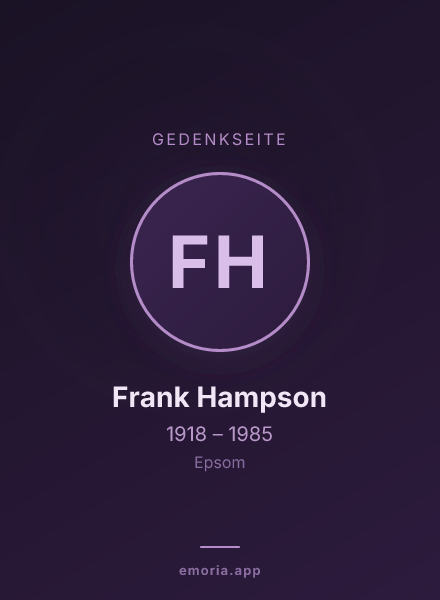 Gedenkportrait von Frank Hampson