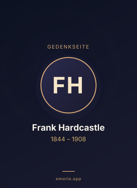 Gedenkportrait von Frank Hardcastle