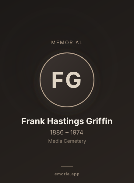 Memorial portrait of Frank Hastings Griffin