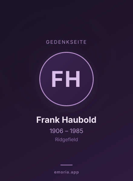 Gedenkportrait von Frank Haubold