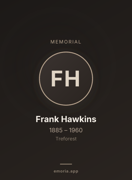 Memorial portrait of Frank Hawkins