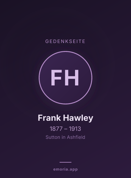 Gedenkportrait von Frank Hawley