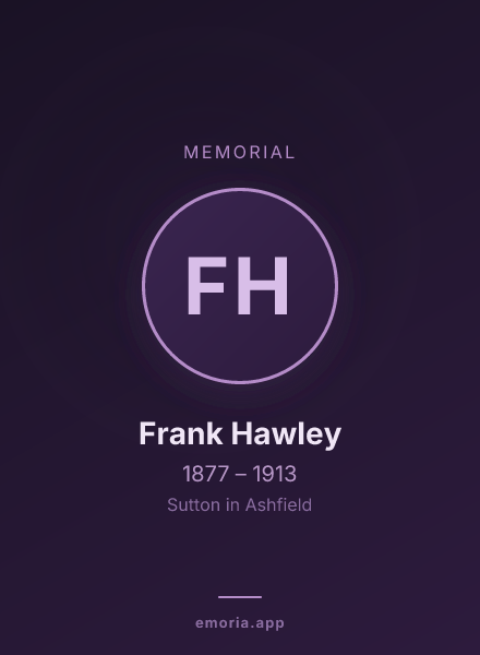 Memorial portrait of Frank Hawley