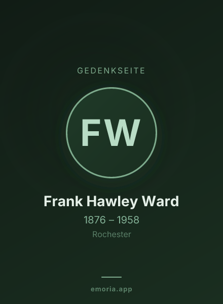 Gedenkportrait von Frank Hawley Ward
