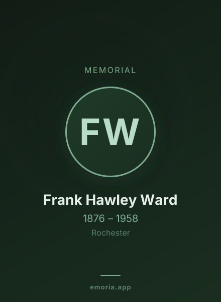 Memorial portrait of Frank Hawley Ward
