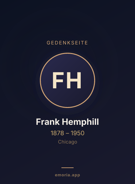 Gedenkportrait von Frank Hemphill