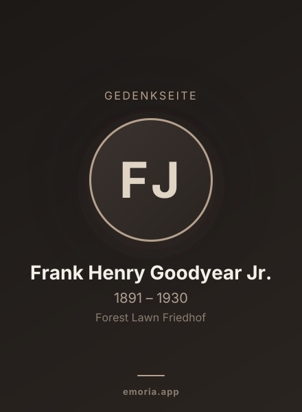 Gedenkportrait von Frank Henry Goodyear Jr.