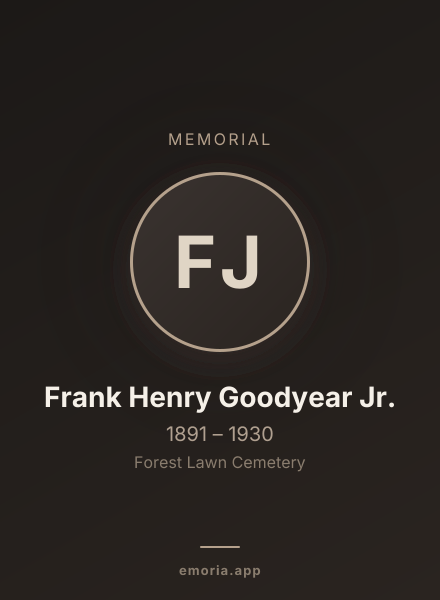 Memorial portrait of Frank Henry Goodyear Jr.