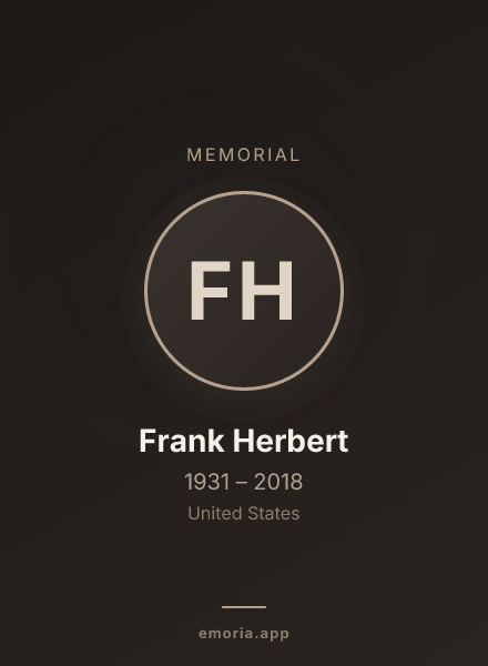 Memorial portrait of Frank Herbert