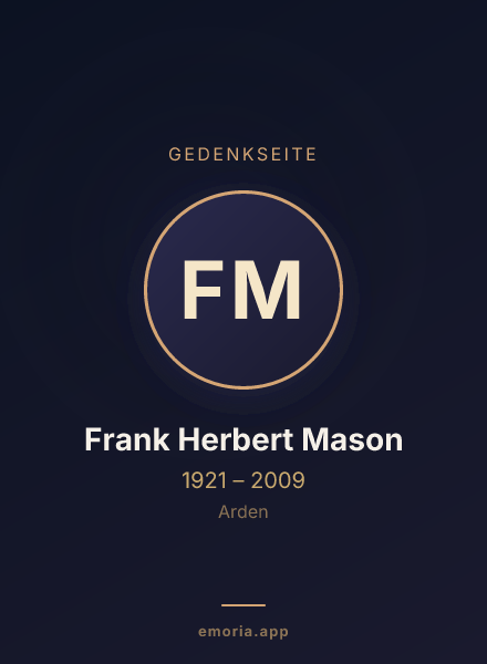 Gedenkportrait von Frank Herbert Mason