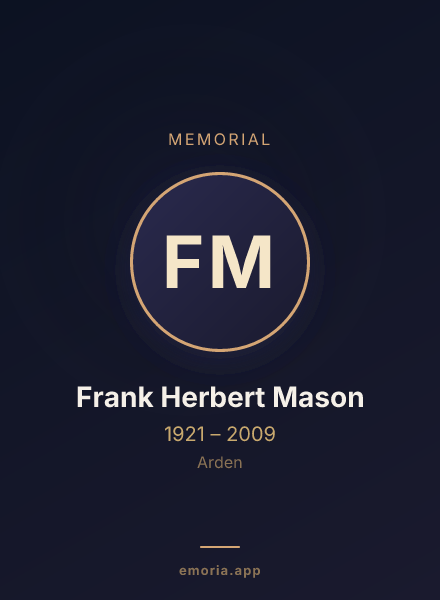 Memorial portrait of Frank Herbert Mason