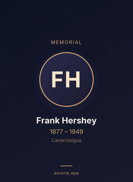 Memorial portrait of Frank Hershey