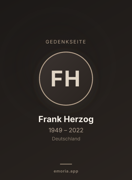 Gedenkportrait von Frank Herzog