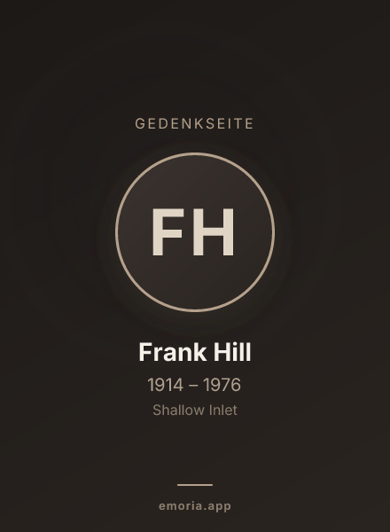 Gedenkportrait von Frank Hill