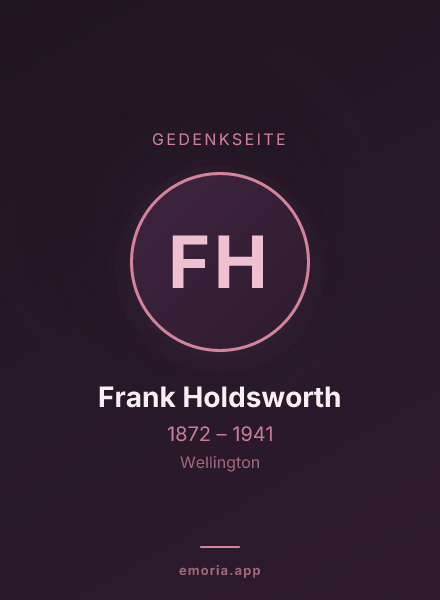 Gedenkportrait von Frank Holdsworth