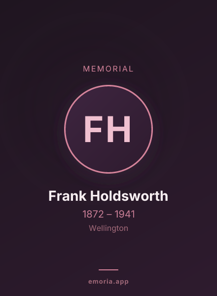 Memorial portrait of Frank Holdsworth