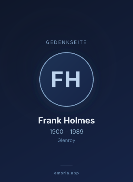 Gedenkportrait von Frank Holmes