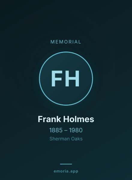 Memorial portrait of Frank Holmes