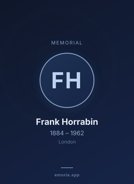 Memorial portrait of Frank Horrabin