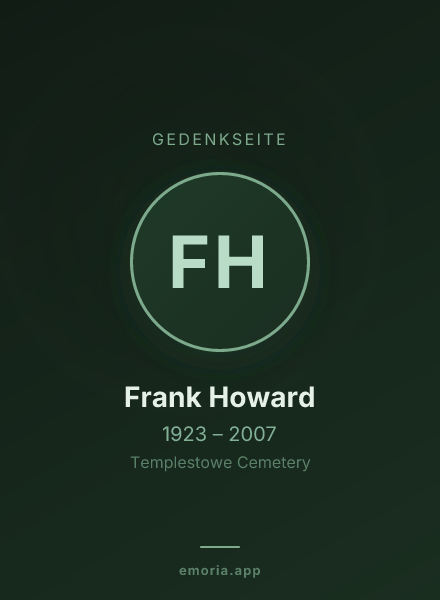 Gedenkportrait von Frank Howard