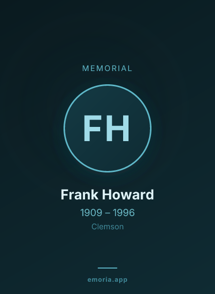 Memorial portrait of Frank Howard