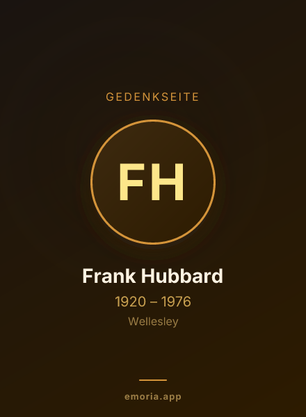 Gedenkportrait von Frank Hubbard