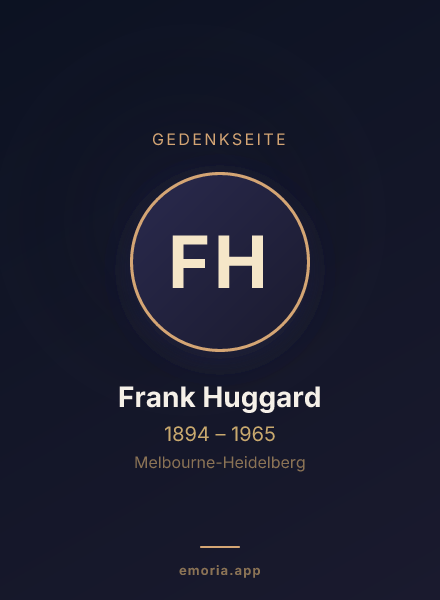 Gedenkportrait von Frank Huggard
