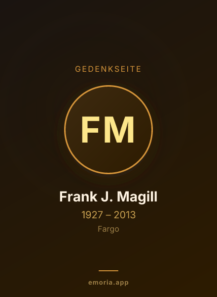 Gedenkportrait von Frank J. Magill
