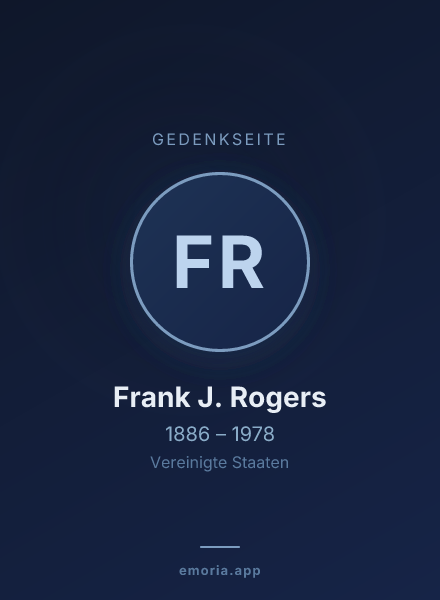 Gedenkportrait von Frank J. Rogers