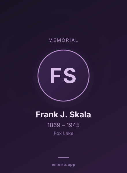 Memorial portrait of Frank J. Skala