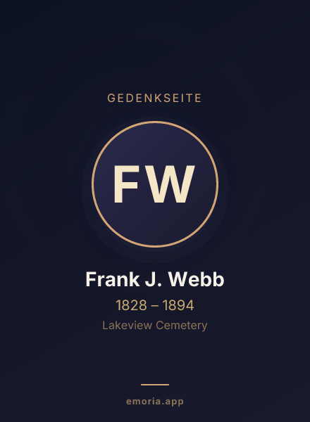 Gedenkportrait von Frank J. Webb