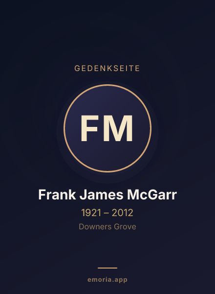 Gedenkportrait von Frank James McGarr