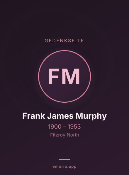 Gedenkportrait von Frank James Murphy