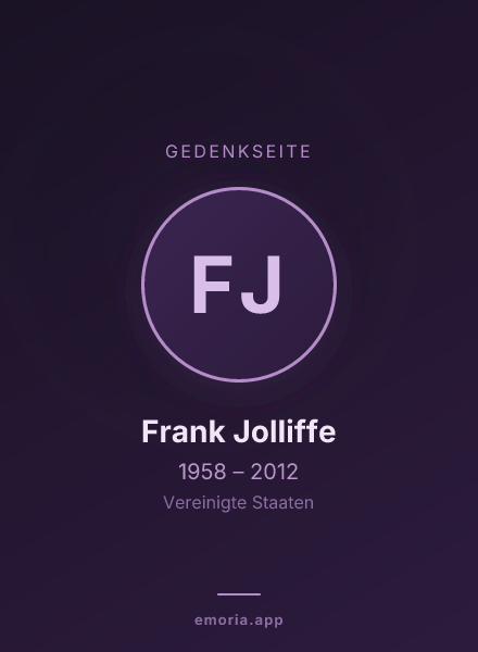 Gedenkportrait von Frank Jolliffe