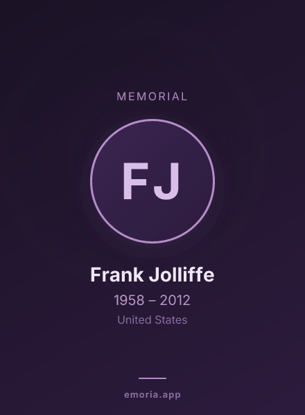 Memorial portrait of Frank Jolliffe
