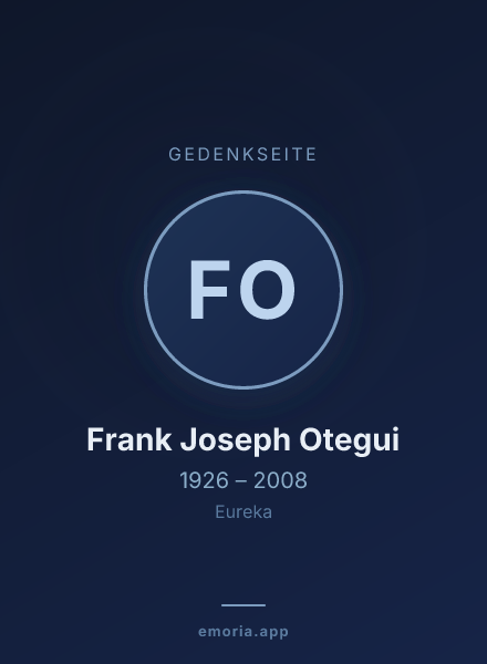 Gedenkportrait von Frank Joseph Otegui