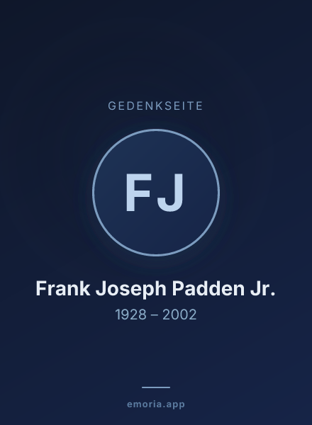 Gedenkportrait von Frank Joseph Padden Jr.