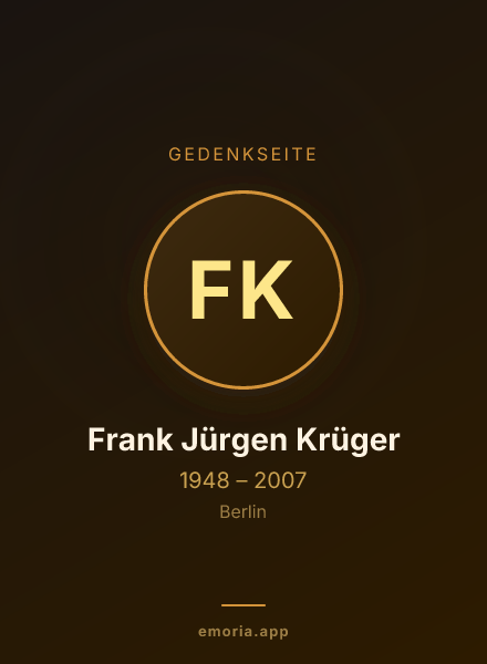 Gedenkportrait von Frank Jürgen Krüger