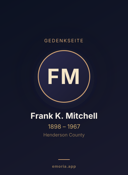 Gedenkportrait von Frank K. Mitchell