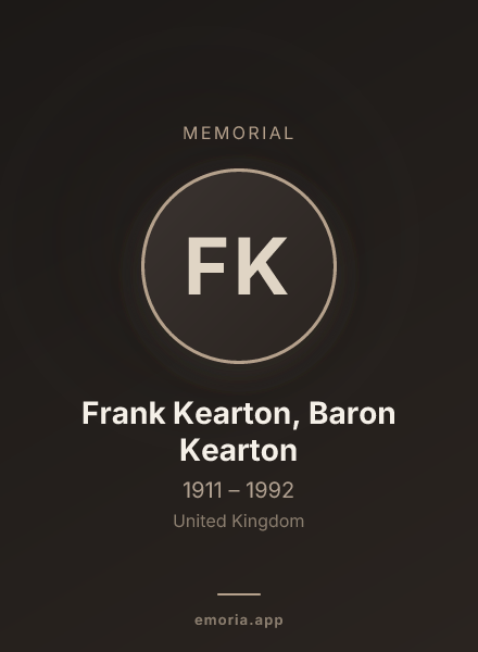 Memorial portrait of Frank Kearton, Baron Kearton