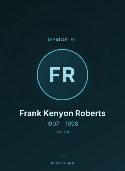 Memorial portrait of Frank Kenyon Roberts