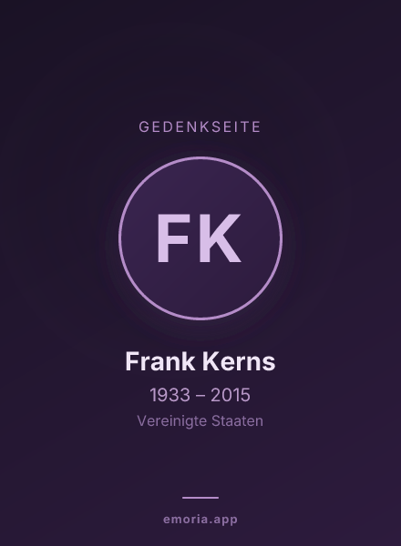 Gedenkportrait von Frank Kerns