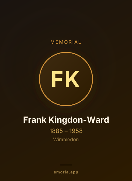 Memorial portrait of Frank Kingdon-Ward