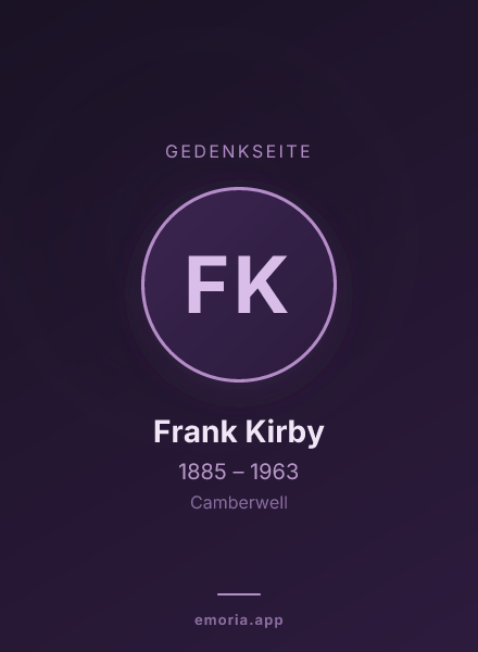 Gedenkportrait von Frank Kirby