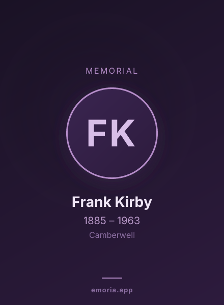 Memorial portrait of Frank Kirby
