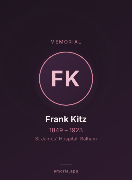 Memorial portrait of Frank Kitz