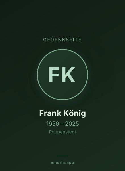 Gedenkportrait von Frank König